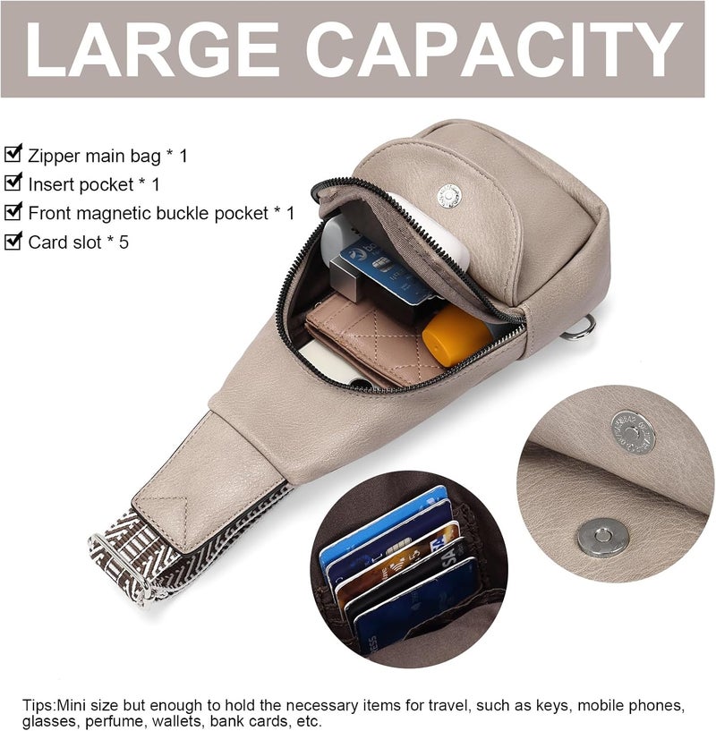 CLUCI Small Sling Bag for Women, Vegan Leather Fanny Pack Crossbody Bags for Women, Unique Birthday Gifts - Image 4